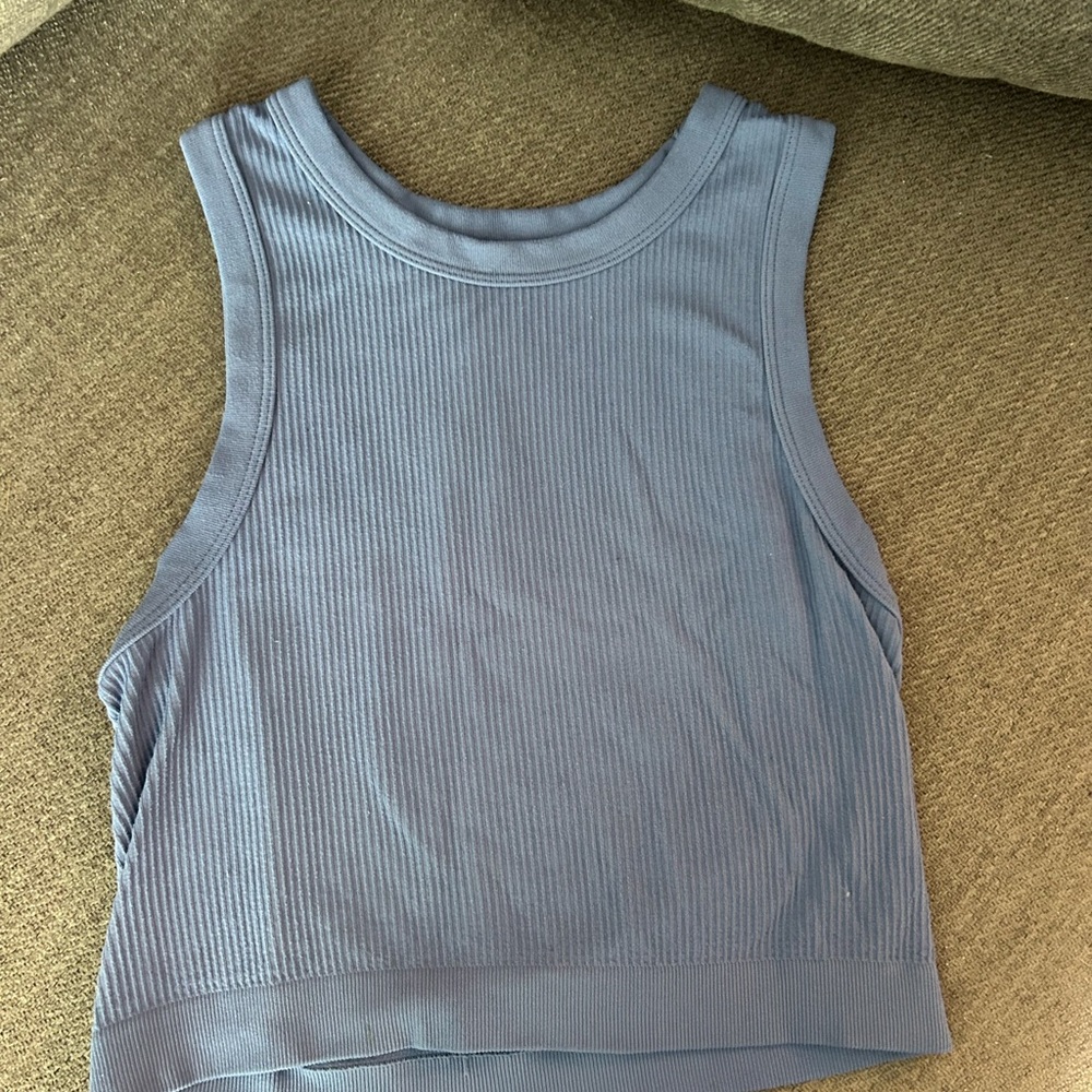 PacSun Steel Blue Ribbed Tank Top